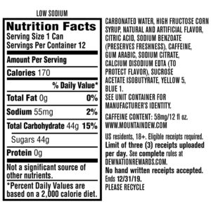 What are the Baja Blast nutrition facts?